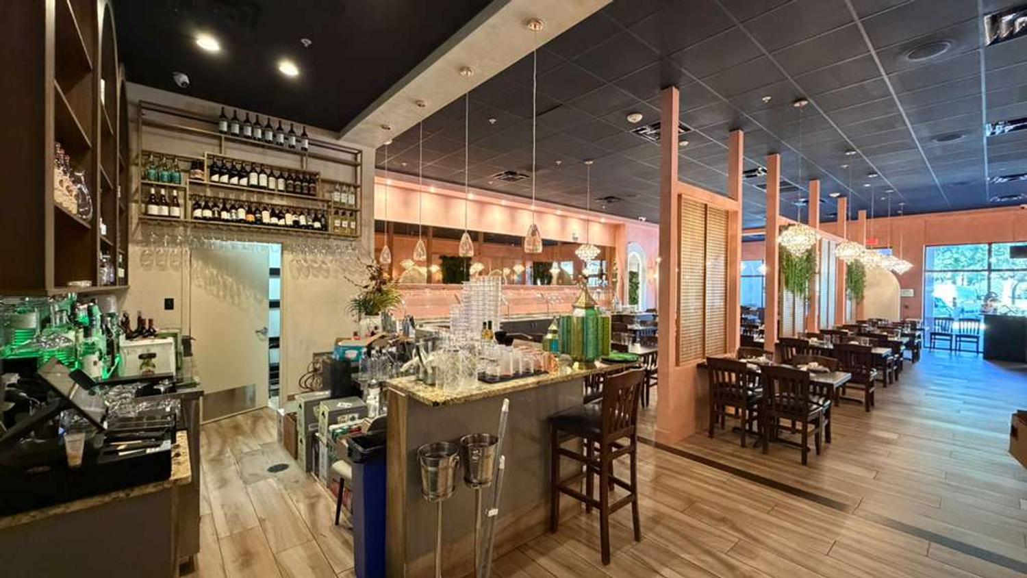 Bar and lounge seating at Bombay Grove